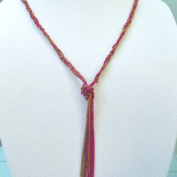 Long beaded and chain necklace - Picture 1 of 3